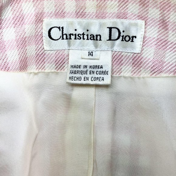 Dior Pink Checkered Jacket US 12/EU 42 // Vintage - Picture 7 of 9